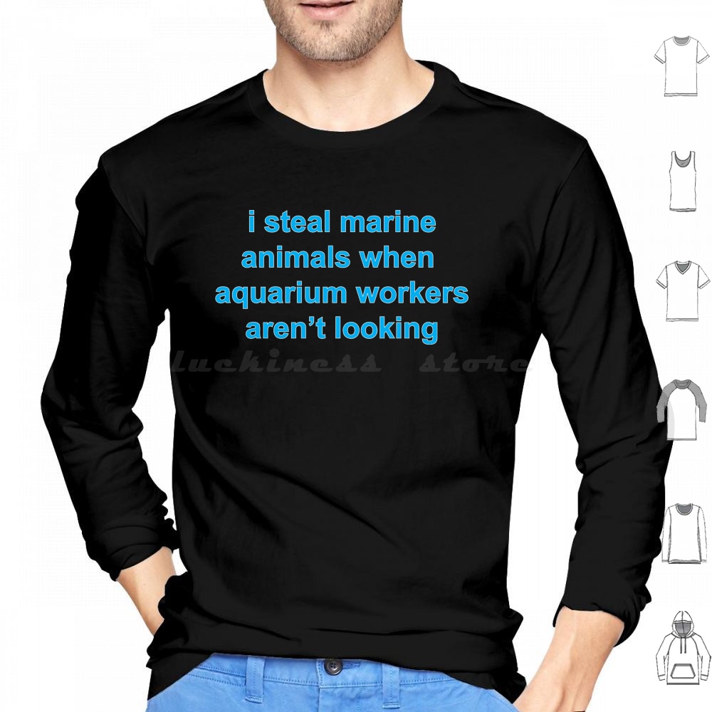Marine Life Aquariums - Chemise à capuche en coton à