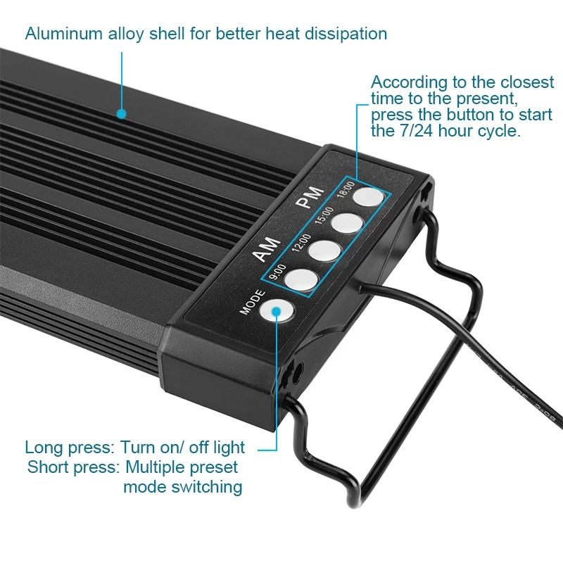 Lampe LED RGB 24/7 V 110V 220V - Marine Aquarium Hours avis et prix